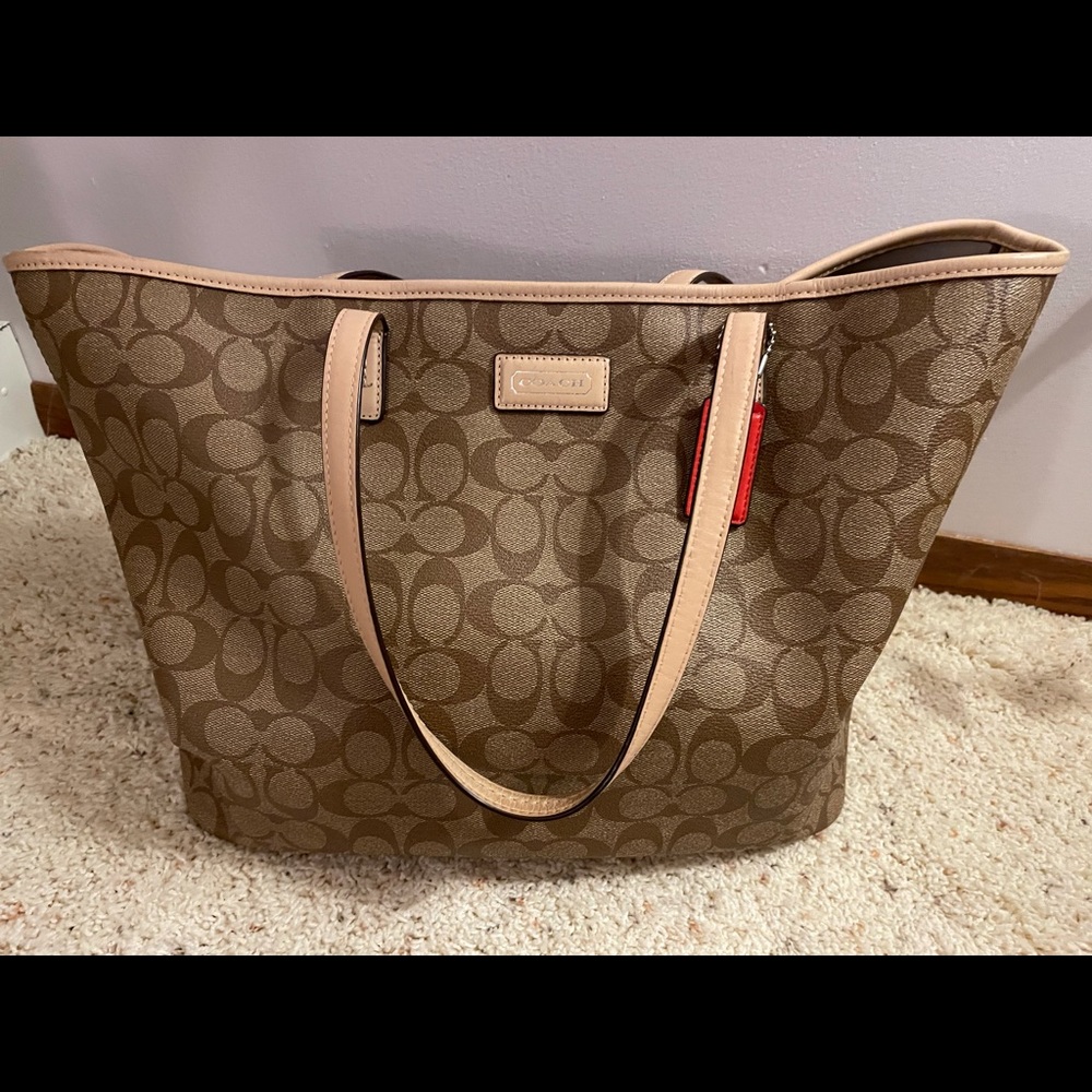 Tan Coach Tote